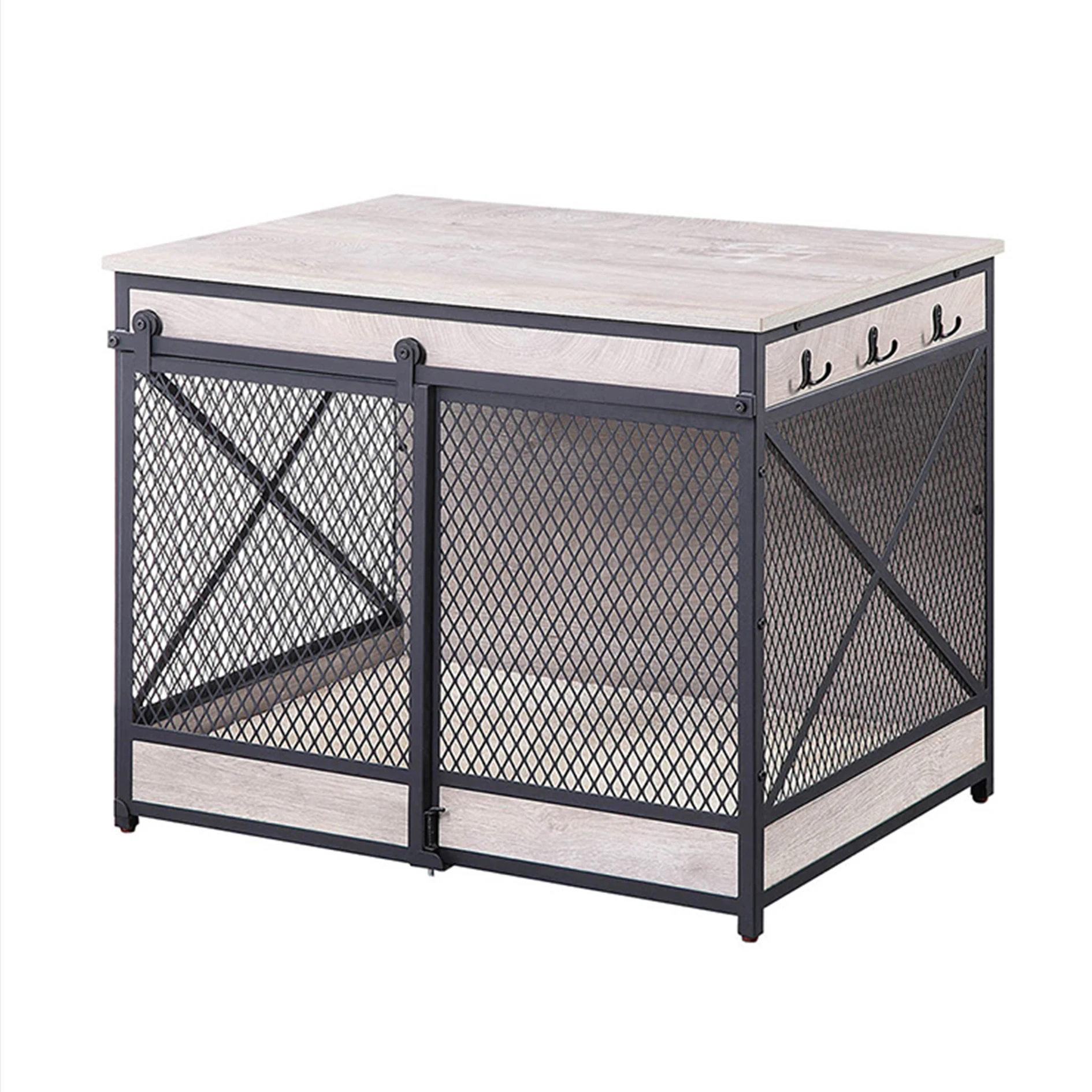

MOFESIPI ящик для собак, мебель, деревянная клетка для собак, домашняя раздвижная дверь, ящик для домашних животных, стол для среднего и большого домика для собак, большая клетка