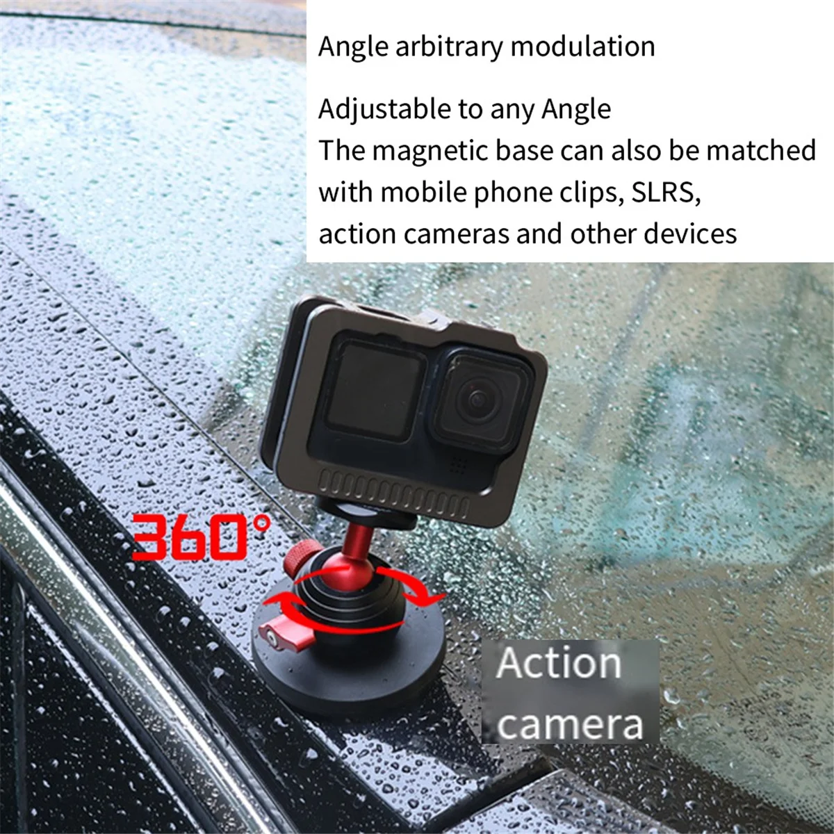 

Camera Stand For Accessories Sports Camera Gimbal Bracket Multifunction Car Bracket Suction Cup Bracket,B