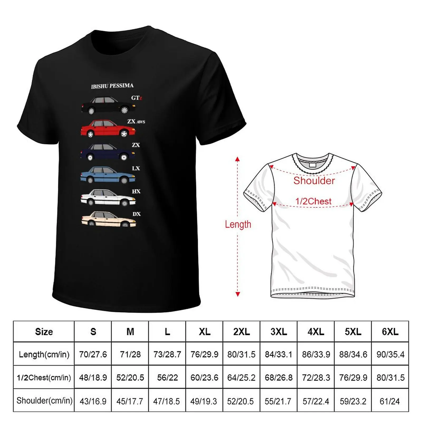 1988 Pessima Factory Trim Levels T-Shirt Creative Graphic Tee Shirt