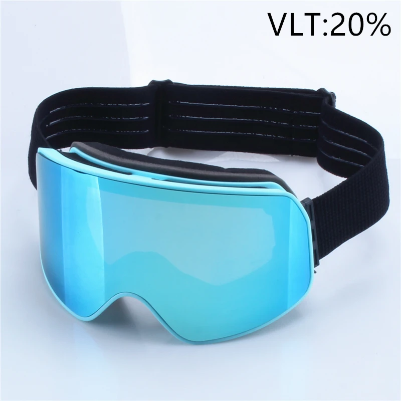 NONE Große Ski-Snowboardbrille für Damen und Herren, Skibrille, Maske, UV 400, Schneeschutz über Brille, für Erwachsene, doppelt, beschlagfrei, zylindrisch 8