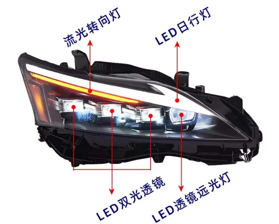 car bumper CT200H headlamp For Lexus CT200 headlight ALL IN LED 2013~2017y car accessories head lamp for Lexus CT200 fog lamp