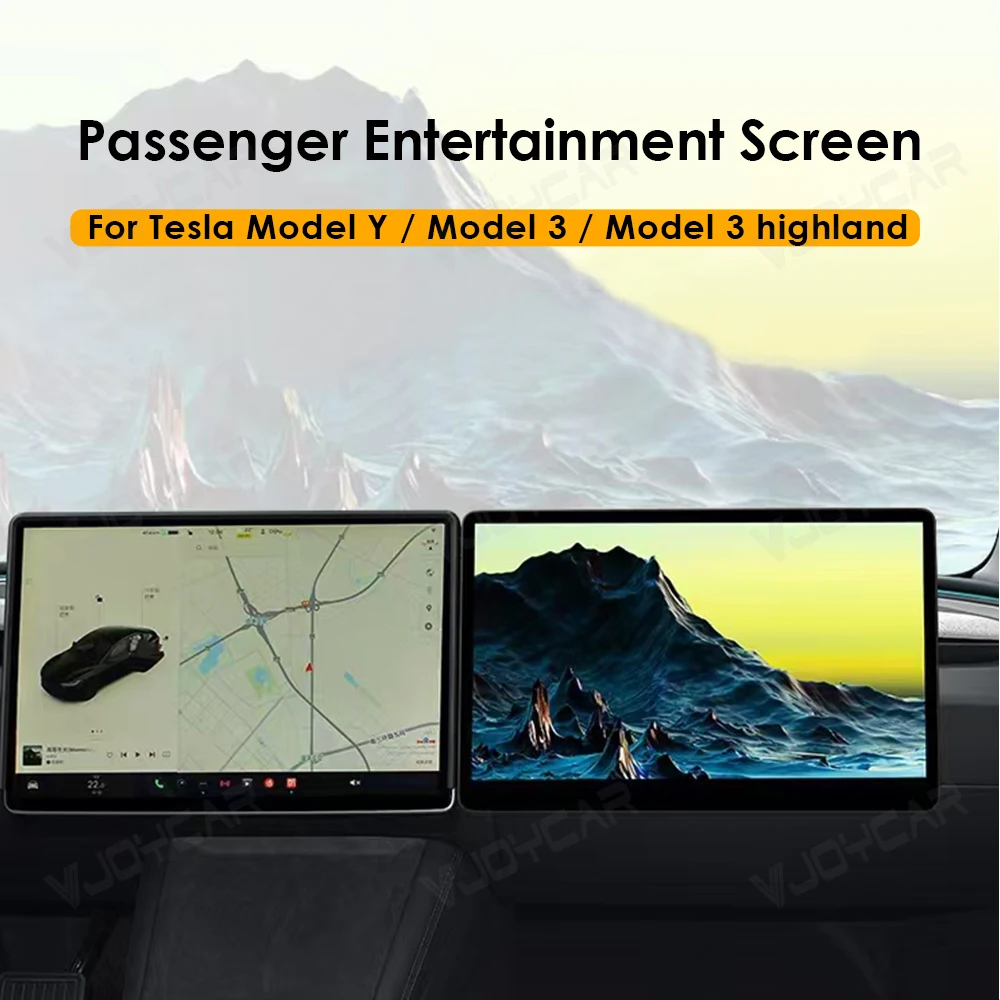 Latest 15.6 Inch Entertainment Display for Tesla Model 3 Y Highland Co-pilot Pessenger Multifuntional Media Touch Screen