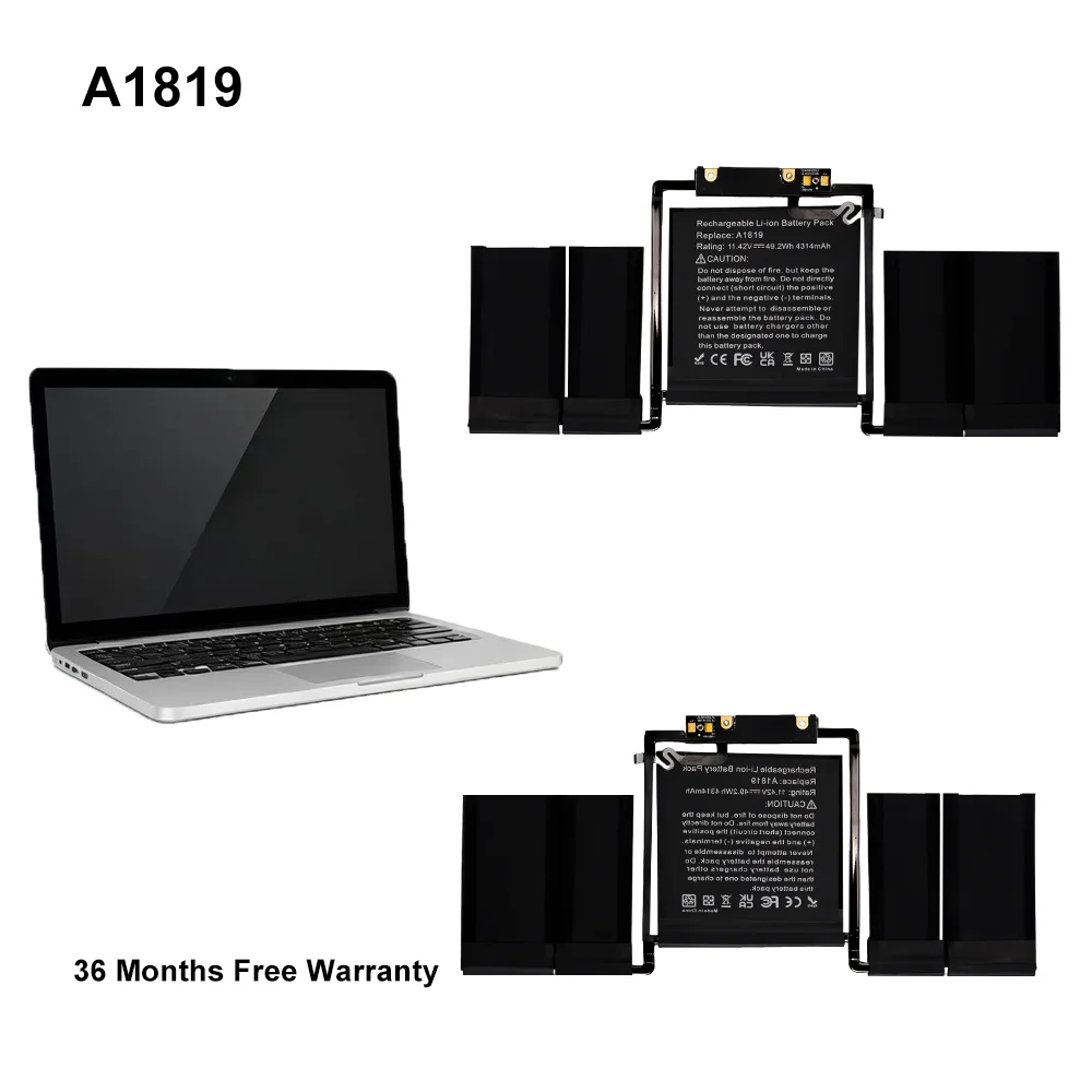 

A1819 New Laptop Battery for Apple MacBook Pro 13'' Touch Bar (Late 2016 Mid 2017) EMC 3071 EMC 3163 MLH12LL/A