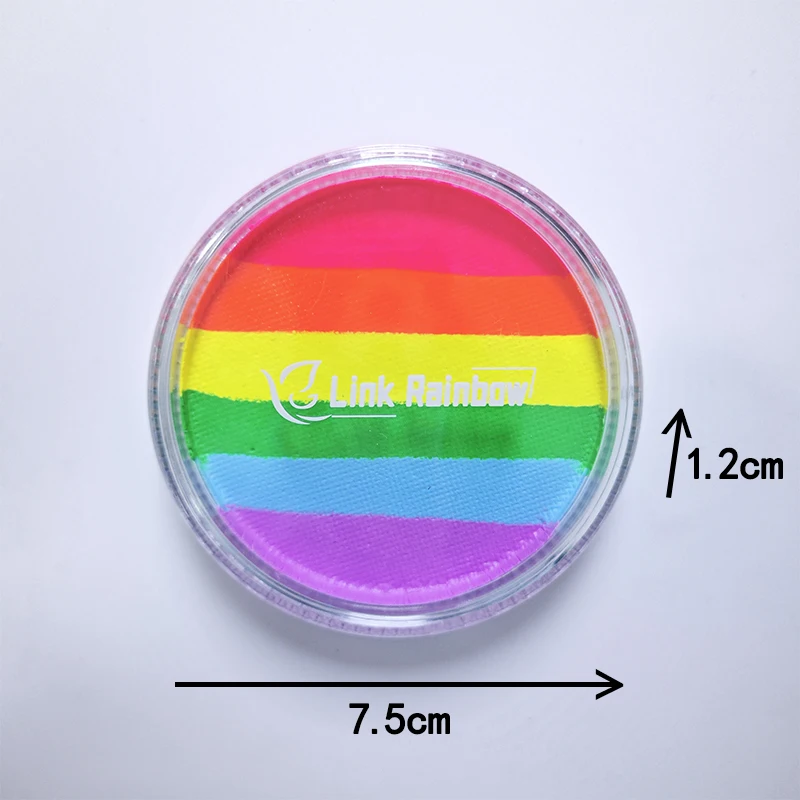 Hot selling Rainbow Split Cake 30g Face Body Art Paint Neon UV Metallic Face Paint For Halloween Neon UV Metallic Face Paint