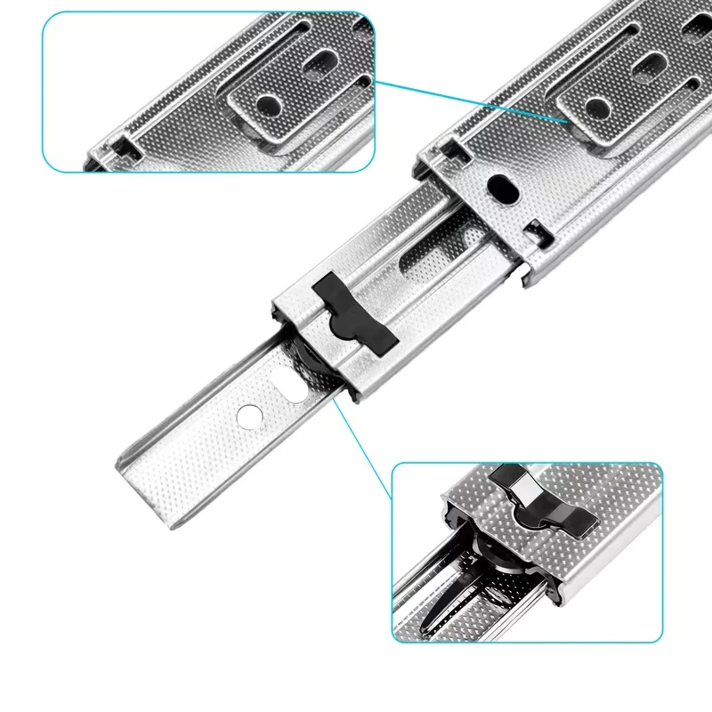 

2Pcs Ball Bearing Drawer Slides Furniture Slide Steel Ball Bearing Slides Keyboard Cabinet Cupboard Drawer Runners Drawer Slide