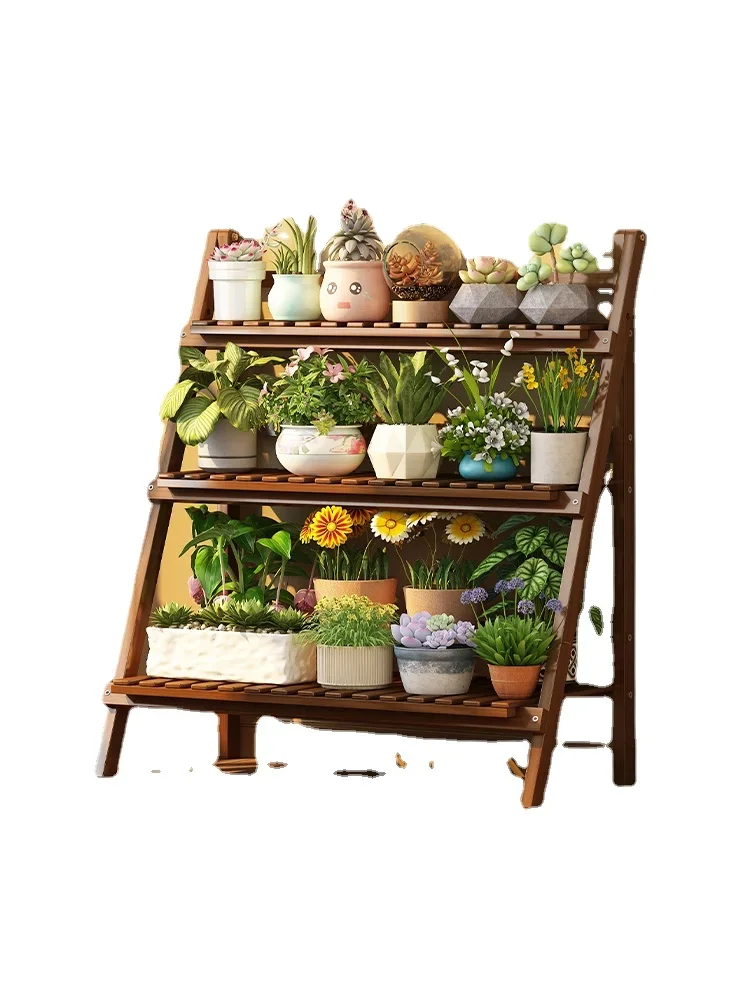 

Flower rack, living room, floor standing, household, indoor and outdoor, succulent storage rack, balcony, folding, stepped flowe