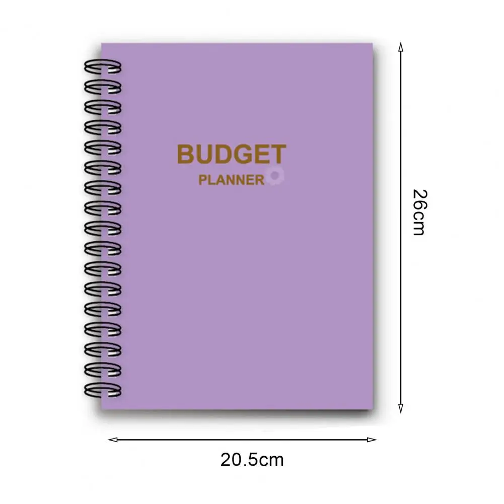 Budget Planner with Interior Pocket, Marcador, Cord Pen, Organizador, Mensal, Semanal, Planejador, Material Escolar, 12, 2024