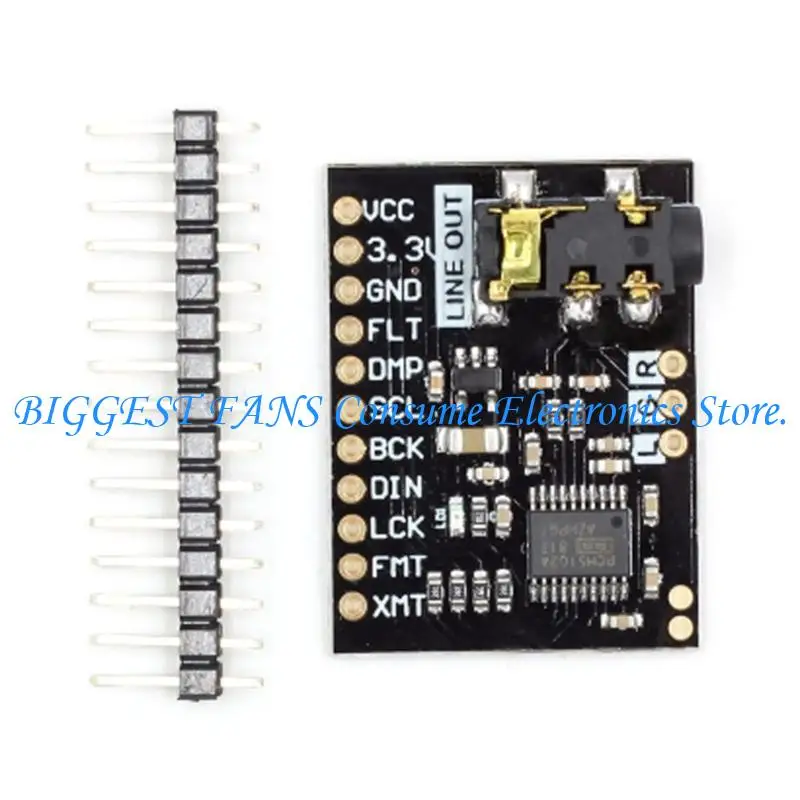 

F68B PCM5102A Stereo PCM5102A Digital Sound Decoders Module Voice Module 3.5mm Player Board Analog Converters