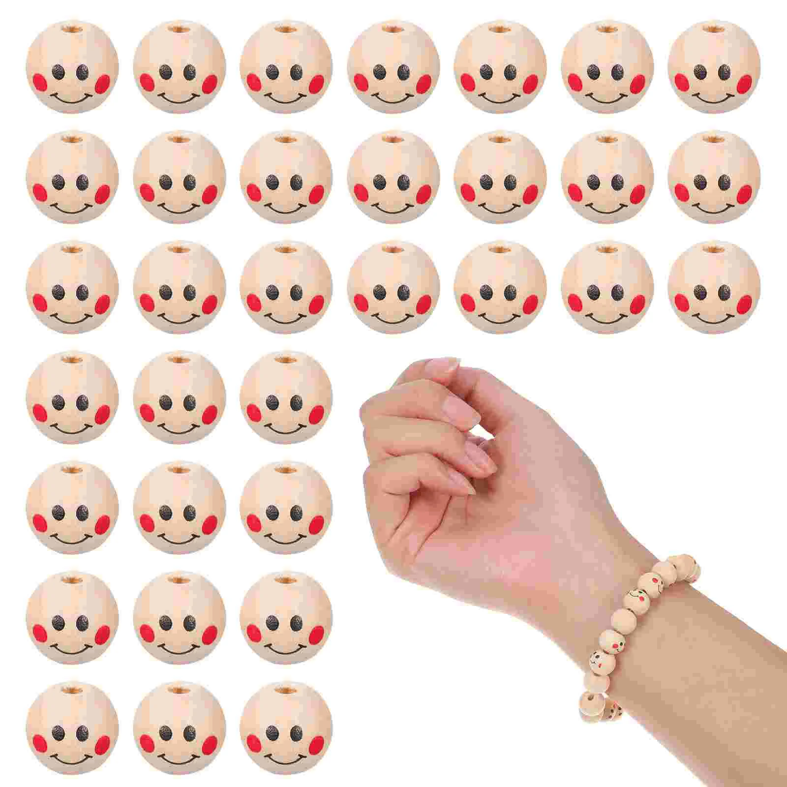 100 Pcs/pack Painted Beads Cowrie Shells for Jewellery Making Bamboo Colored Drawing Wood