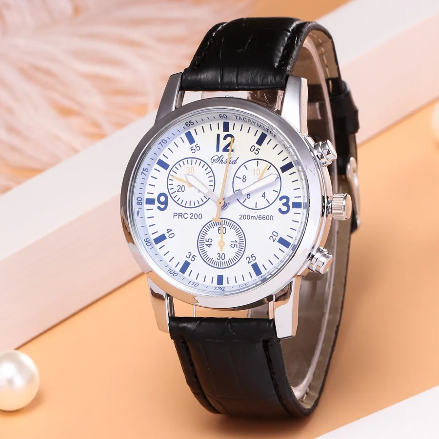 2023 Classic Fashion Watch Men White Sport Watches Leather Band Quartz Wristwatches Men Cheap Price Dropshipping Reloj Hombre