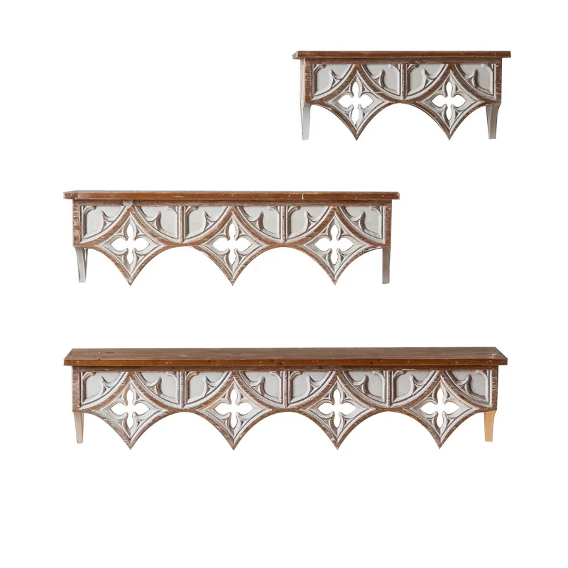 

B & B living room decorative wall rack retro style shooting props American old restaurant shelf cafe background wall