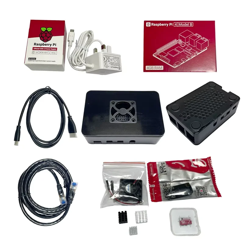 Original Raspberry Pi 4 Model B Embedded Development Board 1G/2G/4G/8G RAM 64-bit 1.5GHz Quad-Core CPU Supports WIFI for