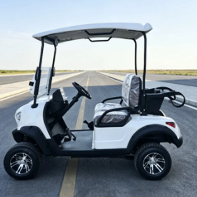 2 Seater Golf Buggy 72V Lithium Electric Golf Cart 10-Inch Vertical Multimedia Screen With Folding Windshield Focus On Comfort