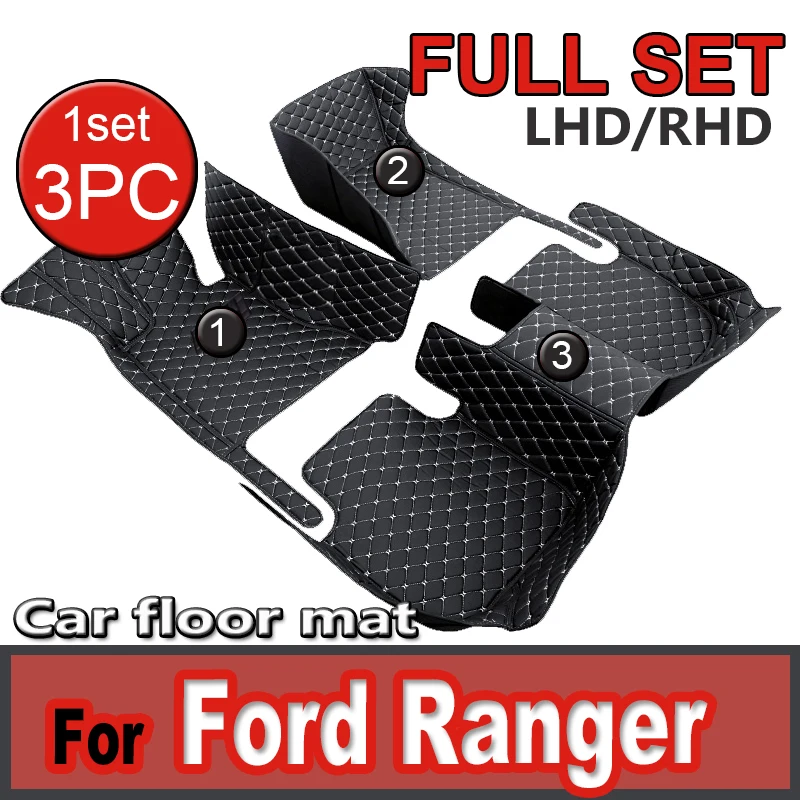 For Ford Ranger 2023 2022 2021 2020 2019 2018 2017 2016 2015 2014 2013 2012 Car Floor Mats Auto Interior Waterproof Carpets