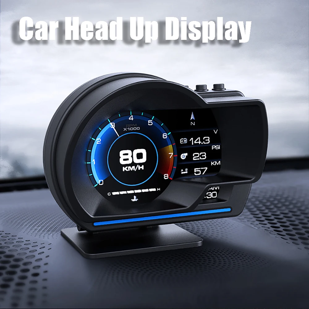 Car OBD2+GPS Hud On-board Computer Head Up Display Auto Display Smart Car HUD Gauge Speedometer Digital Odometer Security Alarm