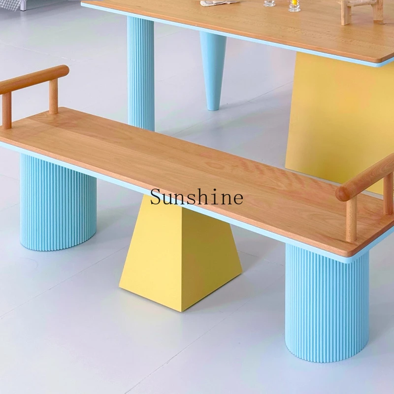 

Long stool Solid wood Japanese cafe B & B decorative chair Nakajima shoe changing stool