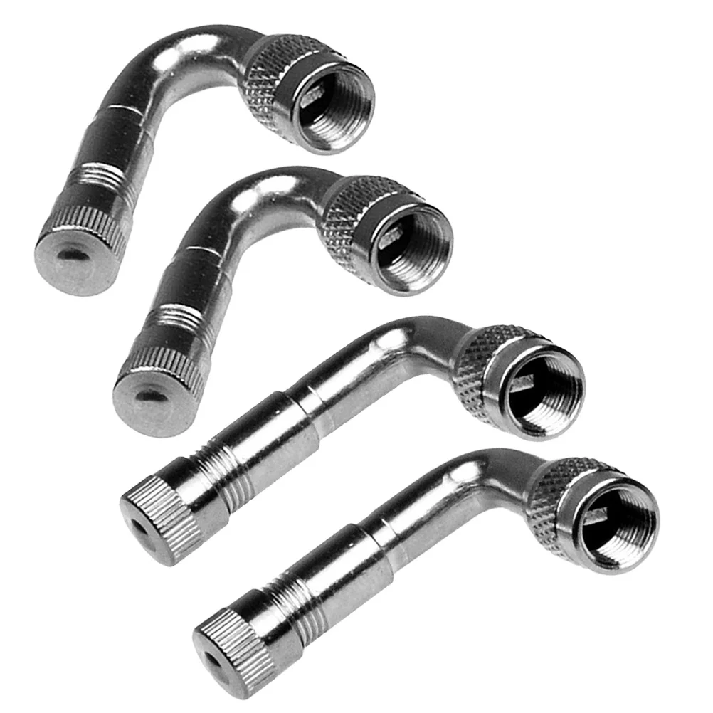 4 قطعة 90 درجة 45 درجة النحاس الهواء الإطارات الجذعية تمديد محول لسيارة شاحنة دراجة نارية صمام الجذعية غطاء غبار معدني ارتداء #5