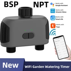 Durable Smart 2-Way Garden Water Timer Bluetooth&WiFi-compatible Smart Solenoid Valve Automatic Irrigation System Controller