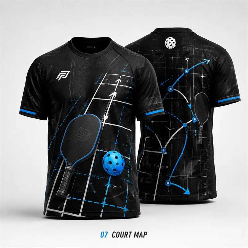 Mens Pickleball 3D Print T Shirt Power Core Paddle Graphic Quick Dry Breathable Sports Tee Training Streetwear Top