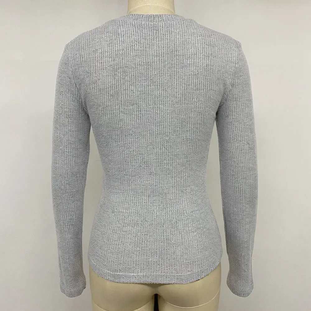 Sexy Slim Fit Long Sleeve Women T Shirt V Neck Lace Patchwork Design Solid Color Pullover Autumn Casual Trendy Tee