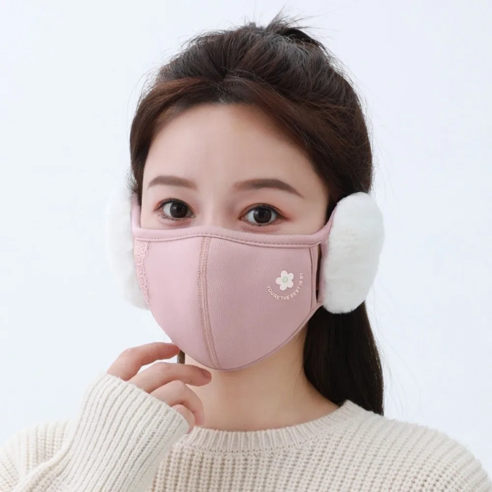 Unisex herfst winter gezichtsmasker ademend anti-koud fietsmasker warm verdikt volgelaatsmasker gehoorbescherming