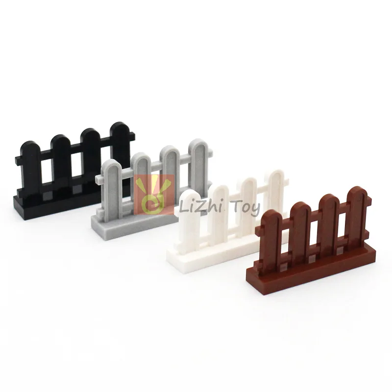 50pcs Moc Countryside Garden Fence 1x4x2 Paled Picket 33303 DIY Building Enlighten Block Bricks Compatible Particles Street View