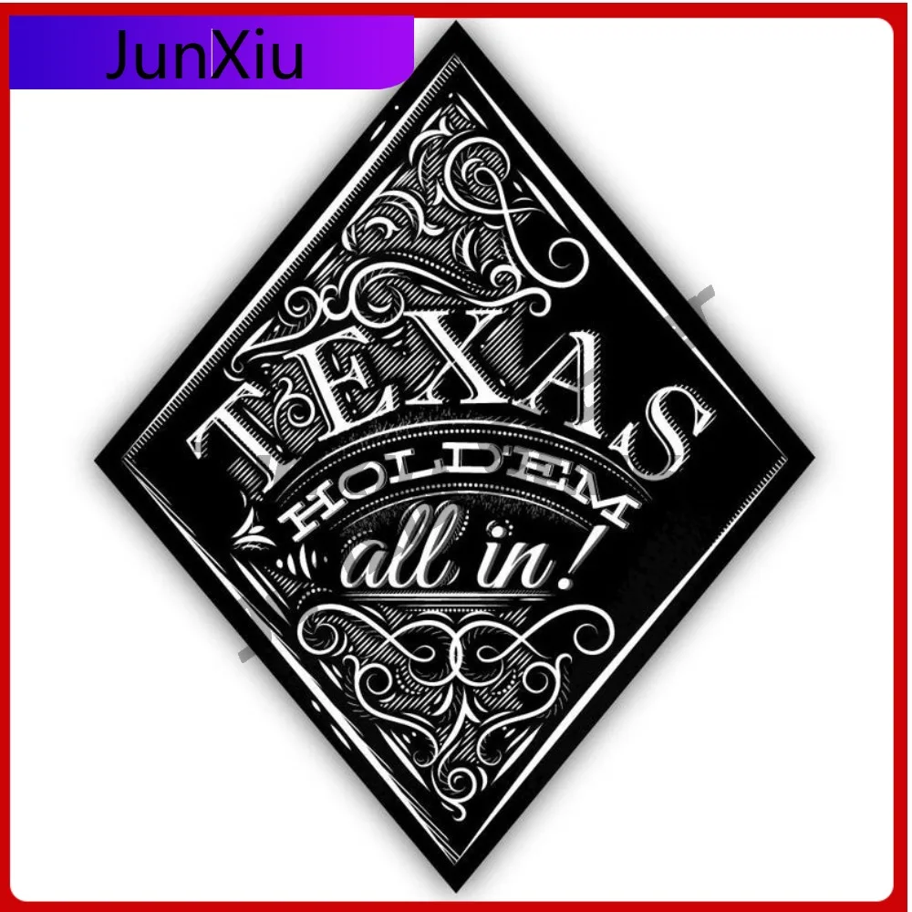 

Texas Hold Em All In Diamond Vinyl Sticker Anti Scratch Exterior Decal Accessories Ebike 500w Sticker Camping Car Tropical Stick