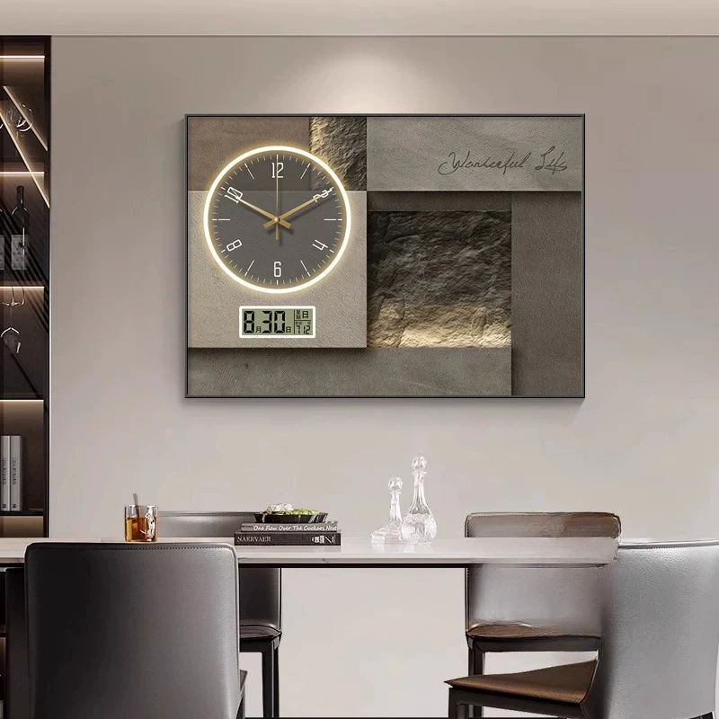 Calendar Luxury Wall Clocks Retro Nordic Silent Movement Wall Clocks Aesthetic Future Reloj De Pared Living Room Accessories