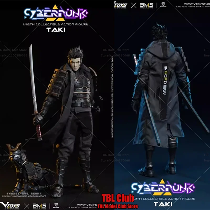 

VTOYS VSD010 1/12 Scale Future Technology Aesthetics Cyberpunk Samurai Taki 6-inch Full Set Action Figure Male Soldier Toys