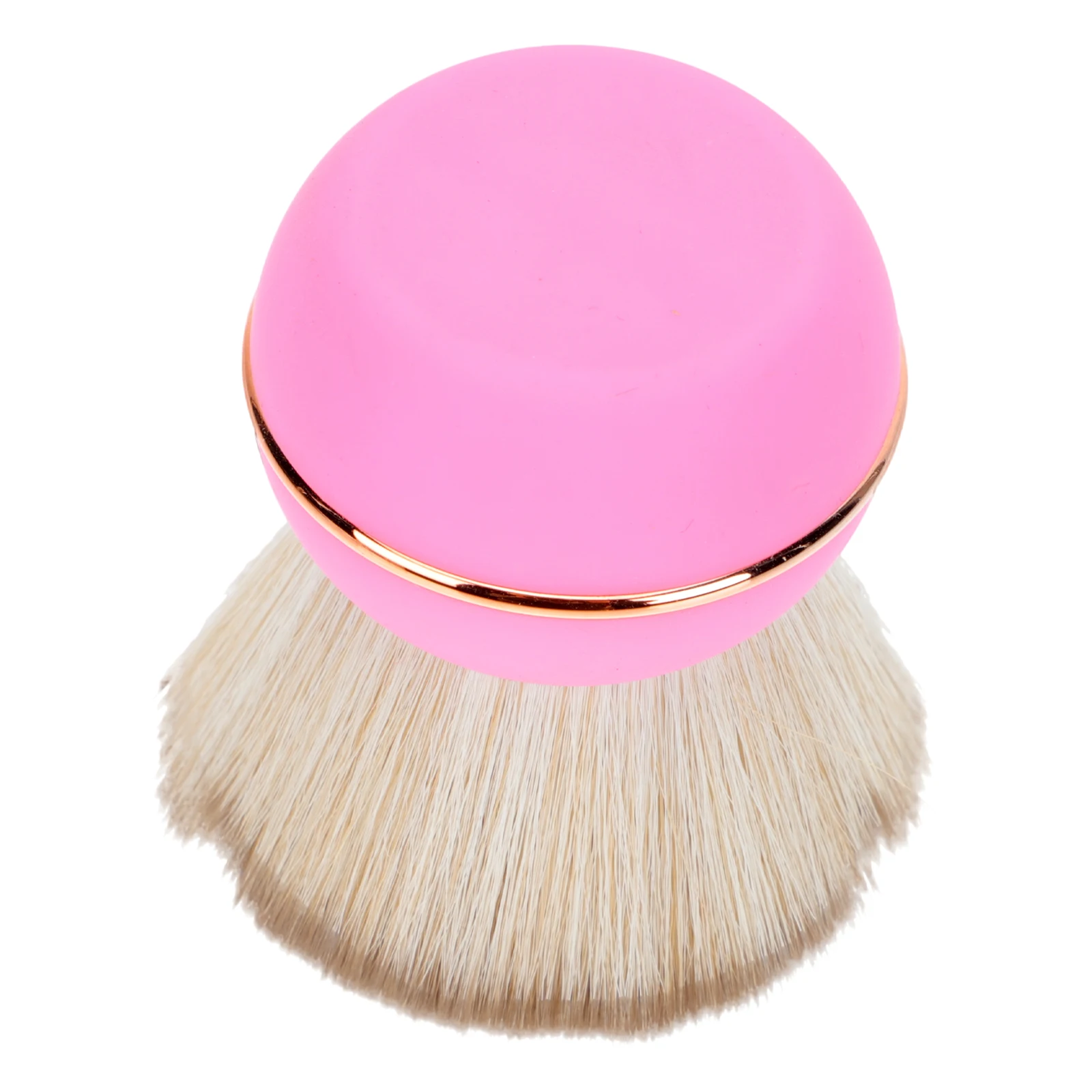 Pincel de mel portátil, aplicador de pó, blush de maquiagem para bochechas pequenas em formato de chama solta, base facial