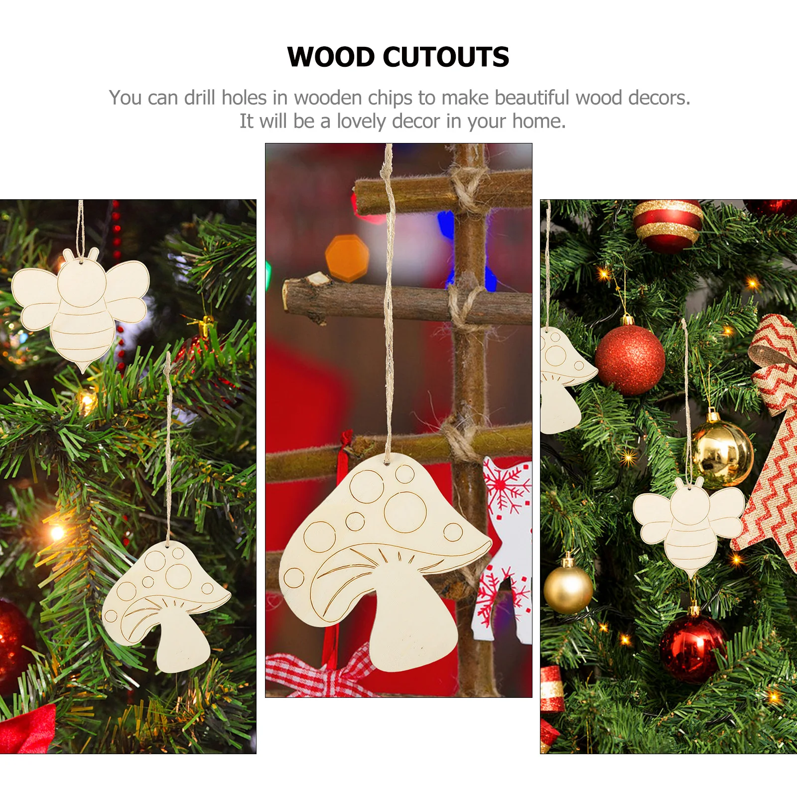 

30pcs Unfinished Crafts Wooden Shapes Diy Slices Craft Supplies Graffiti Accessories Plant Animal Cutouts Boards Wood Panels For