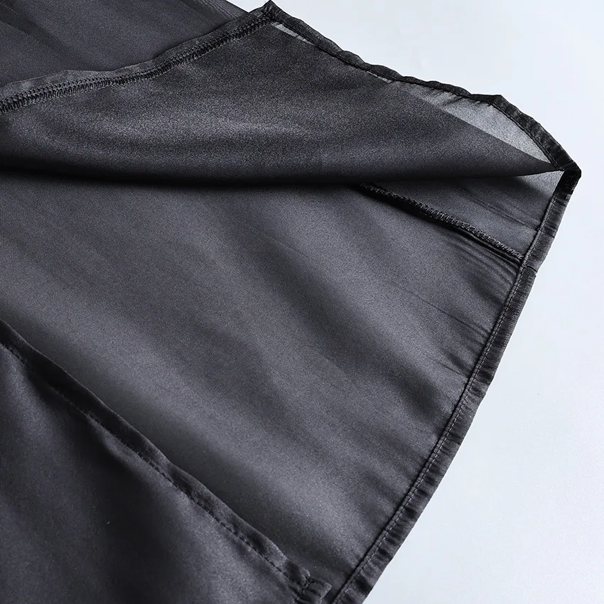 See Through Mesh Patchwork Skirts Women Fashion High Waist Casual Commuting Streetwear Vacation Party Elegant Skirt