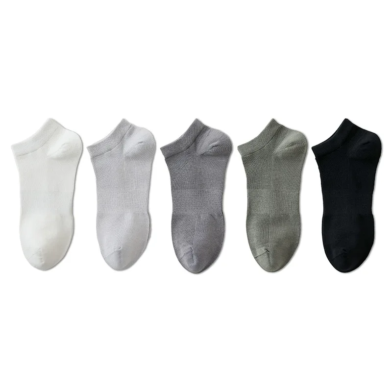 Boat Socks Men's Spring/Summer Mesh Breathable and Sweat-absorbing Light Mouth Invisible Short Socks Solid Color Men's Business