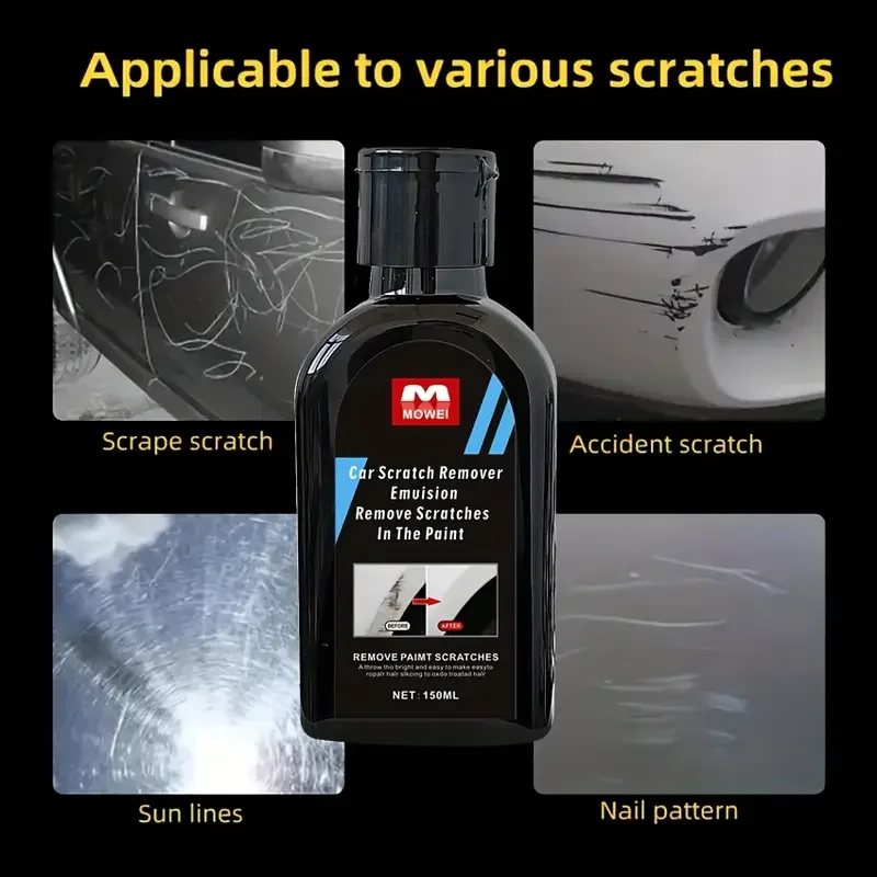 Paint Correction Compound Scratch Remover Kit - Automotive Single-Stage And Clear Coat Defect Repair For Increased Gloss And Bri