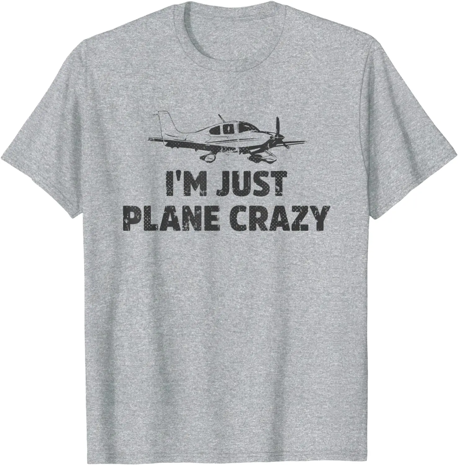 I'm  Plane Crazy. Funny Airplane Pilots T-Shirt Tshirts Printing Boy T Shirt Printing Cotton