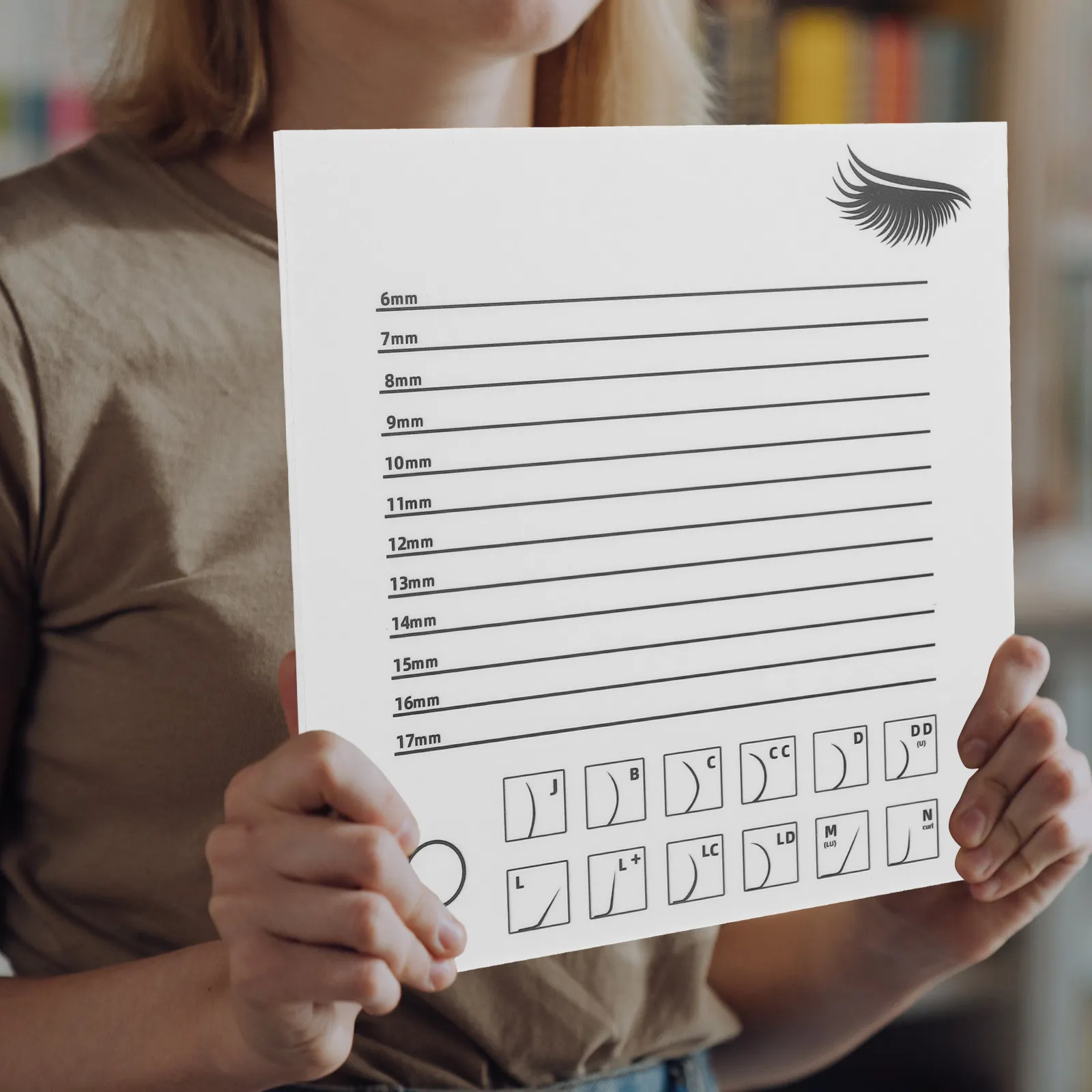 

Большая прозрачная акриловая доска для демонстрации наращенных ресниц для салонов и домашнего использования, с точной измерительной шкалой, лоток для демонстрации ресниц