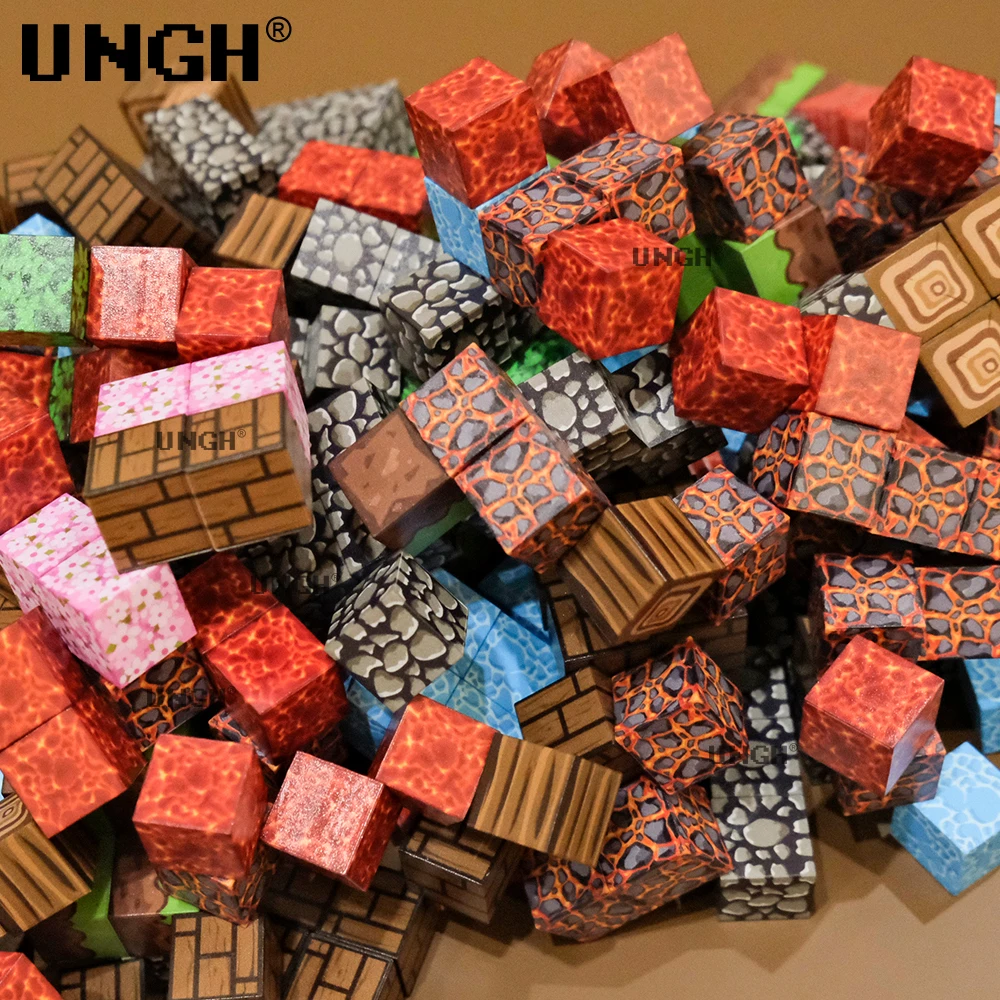 UNGH 100-400 pièces bloc magnétique figurines poupée homme bloc de Construction aimant Puzzle jouet ensemble de Construction tige Construction bricolage jouet cadeaux