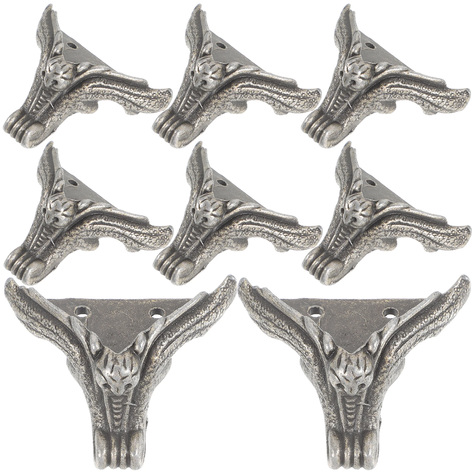 

8PCS Furniture Legs Wrought Iron Wooden Box Sole Pads Feet Protectors Zinc Alloy For Beds Sofas Chairs