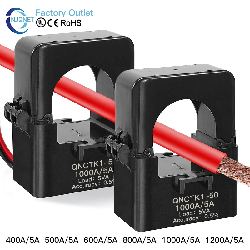 سبليت الأساسية محول التيار QNCTK1-50 1000/5 1200/5 1500A 5A 800/5 ct المشبك الاستشعار الحالي مفتوح نوع محول التيار #1
