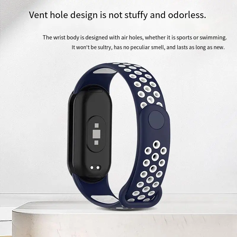 Silicone Strap For Xiaomi miband 8 Smart Watch Sports Soft Comfort Replacement Bracelet Wristband For Mi Band 8 Correa Accessory