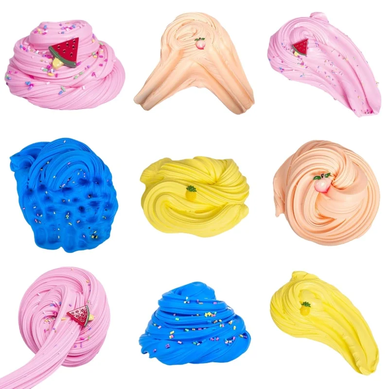 アイスクリームおもちゃ、バタースライムセット、超柔らかくべたつかない、ストレス解消おもちゃ、パーティーの記念品、70ml
