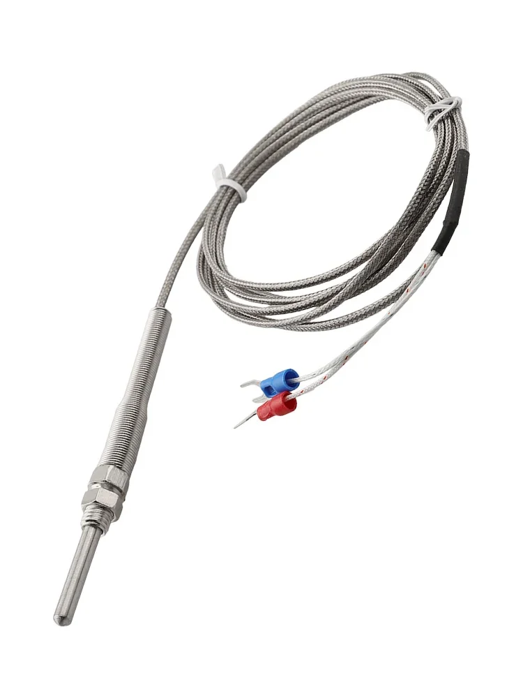 1Pc K-type Grounded Thermocouple - Temperature Sensor Probe Length 30mm Waterproof K Type Grounded Thermocouple Stainless Steel