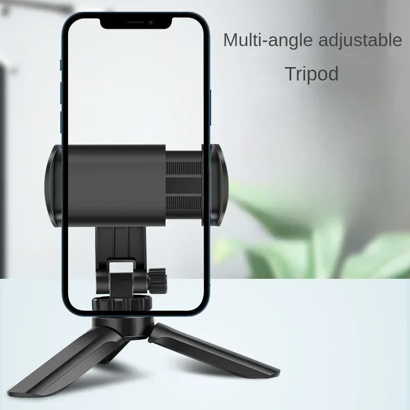 1 pc Portable Mini Tripod Desktop Tripod Stabilizer for Mobile Phone Live Streaming 360 Degree Rotation ABS Stand