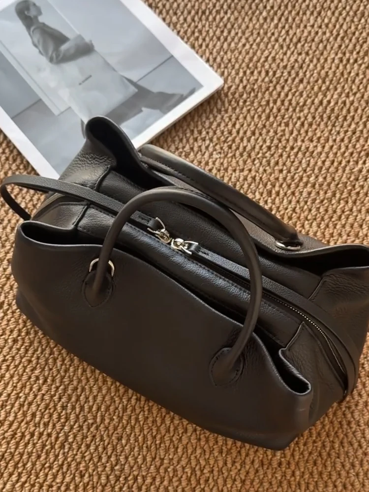 

Bla Leather Large Capaci Tote Bag Women's 2026 New High-End Commuter Handbag oulder Bag Soft Casual Sle Rectangular S...