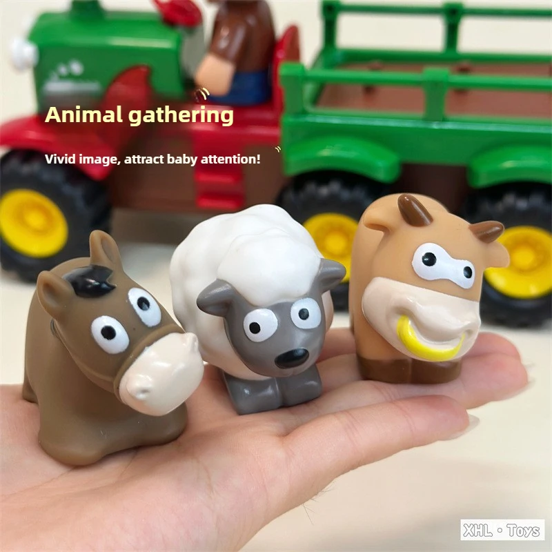 Cool Stuff Toy Car Regalo divertente-25 cm Modello di auto da contadino divertente super grande, musica leggera Kawaii con bambola, giocattoli per bambini da 2 a 4 anni