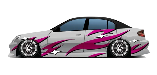 Flame Design Pattern Design Universal Suitable for Car Wrapping Car Sticker Side Graphic Lightning Stripe Sticker Decal