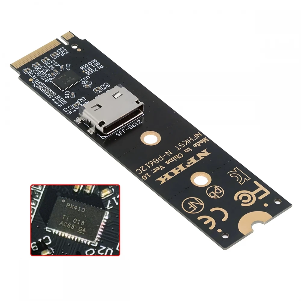�y�Z�[�����zPCI-E4.0 M.2 M-key NVME - Oculink SFF-8611 SFF-8612 �z�X�g �A�_�v�^�[�A�������P�[�u���p�̃��j�A ���h���C�o�[�t���AU.2 SSD eGPU �p