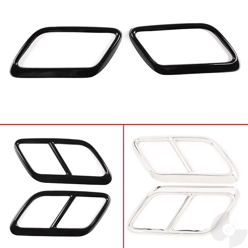 

Крышка выхлопной трубы автомобиля Tiy, накладка из нержавеющей стали 304, аксессуары для выбросов автомобиля для Land Rover Range Rover Velar 2017-2021