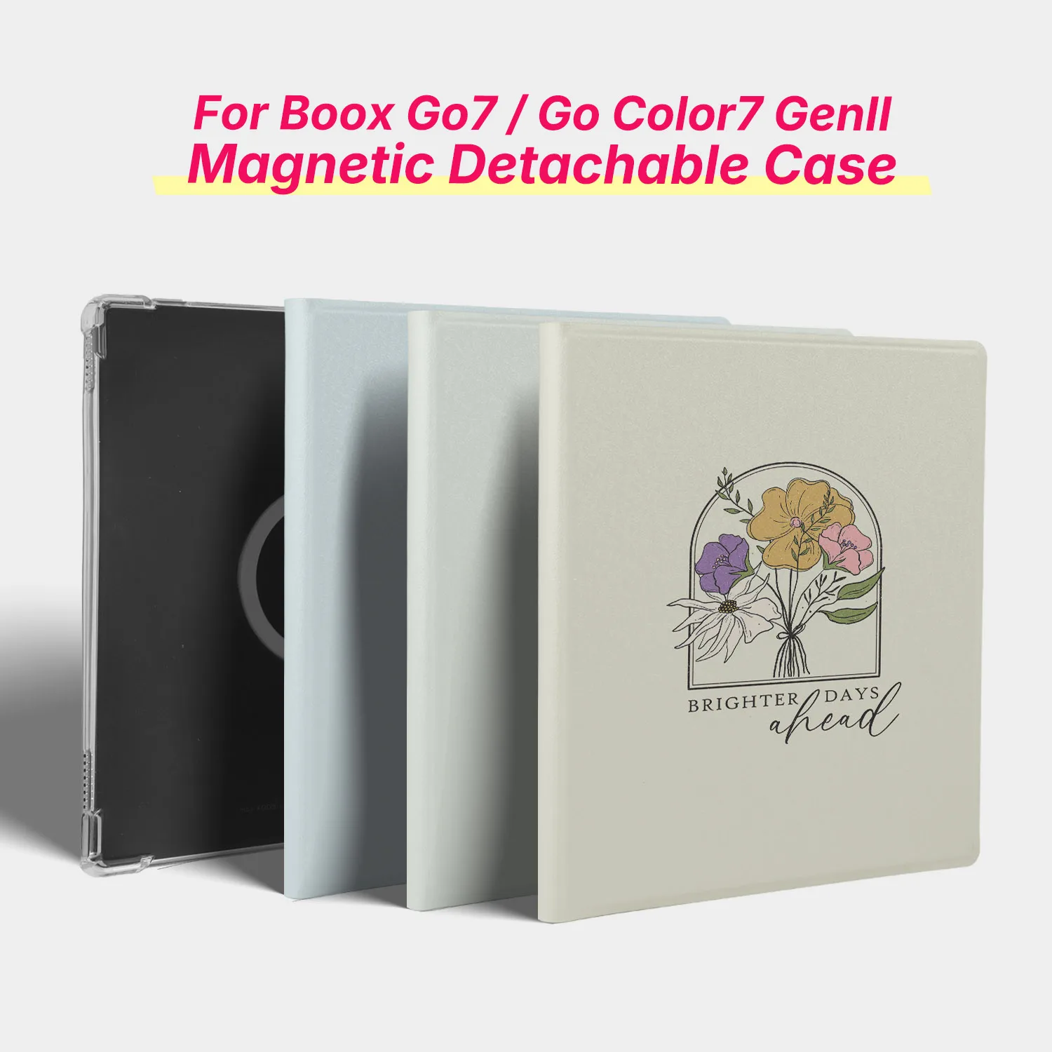 Murmole Floral Illustration Case suit for Boox Go7 Go Color7 GenII Go Color7 Leaf3 Leaf2 7