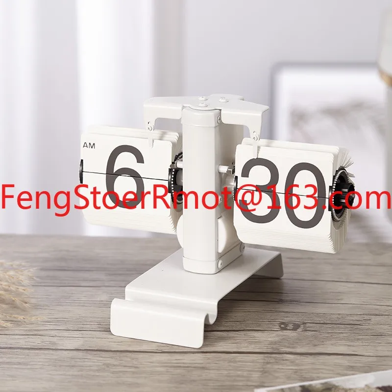 Resin Flip Clock with Turning Page Feature Mechanical Needle Display Triangle Shape Featuring Calendars Retirement Occasion
